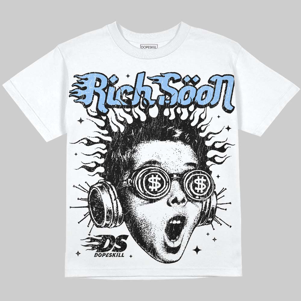 Jordan 6 Oreo DopeSkill Oversize Print T-Shirt Rich Soon Graphic Streetwear - White