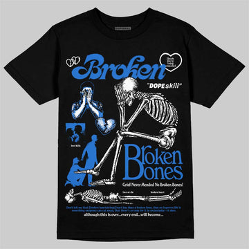 Jordan 1 High OG “Royal” DopeSkill T-Shirt Broken Bones Graphic Streetwear - Black