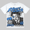 Jordan 1 High OG “Royal” DopeSkill Oversize Print T-Shirt Heart On Lock Graphic Streetwear - White 