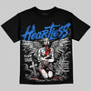 Jordan 1 High OG “Royal” DopeSkill Oversize Print T-Shirt Heartless Graphic Streetwear - Black