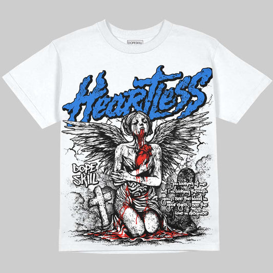Jordan 1 High OG “Royal” DopeSkill Oversize Print T-Shirt Heartless Graphic Streetwear - White 
