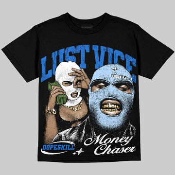 Jordan 1 High OG “Royal” DopeSkill Oversize Print T-Shirt Lust Vice Graphic Streetwear - Black