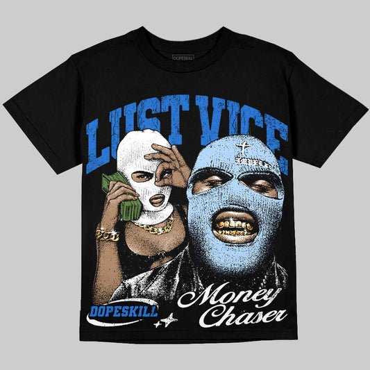 Jordan 1 High OG “Royal” DopeSkill Oversize Print T-Shirt Lust Vice Graphic Streetwear - Black