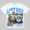 Jordan 1 High OG “Royal” DopeSkill Oversize Print T-Shirt Lust Vice Graphic Streetwear - White