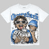 Jordan 1 High OG “Royal” DopeSkill Oversize Print T-Shirt Overstack Graphic Streetwear - White
