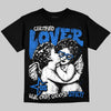 Jordan 1 High OG “Royal” DopeSkill Oversize Print T-Shirt Real Ones Choose Loyalty Graphic Streetwear - Black