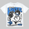 Jordan 1 High OG “Royal” DopeSkill Oversize Print T-Shirt Real Ones Choose Loyalty Graphic Streetwear - White