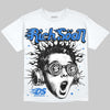Jordan 1 High OG “Royal” DopeSkill Oversize Print T-Shirt Rich Soon Graphic Streetwear - White