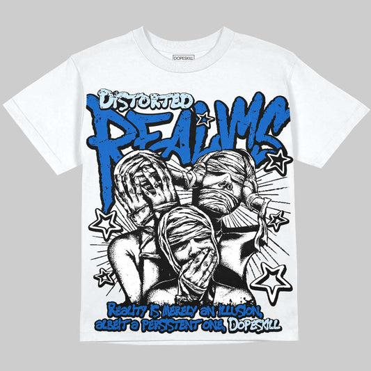 Jordan 11 "Space Jam" (2026) DopeSkill Oversize Print T-Shirt Distorted Realms Graphic Streetwear - White