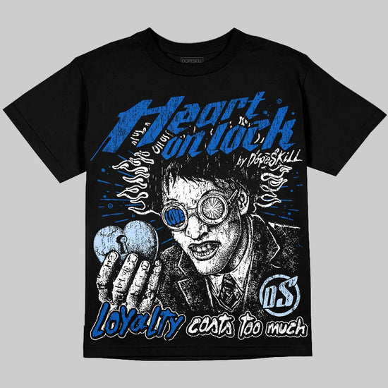 Jordan 11 "Space Jam" (2026) DopeSkill Oversize Print T-Shirt Heart On Lock Graphic Streetwear - Black