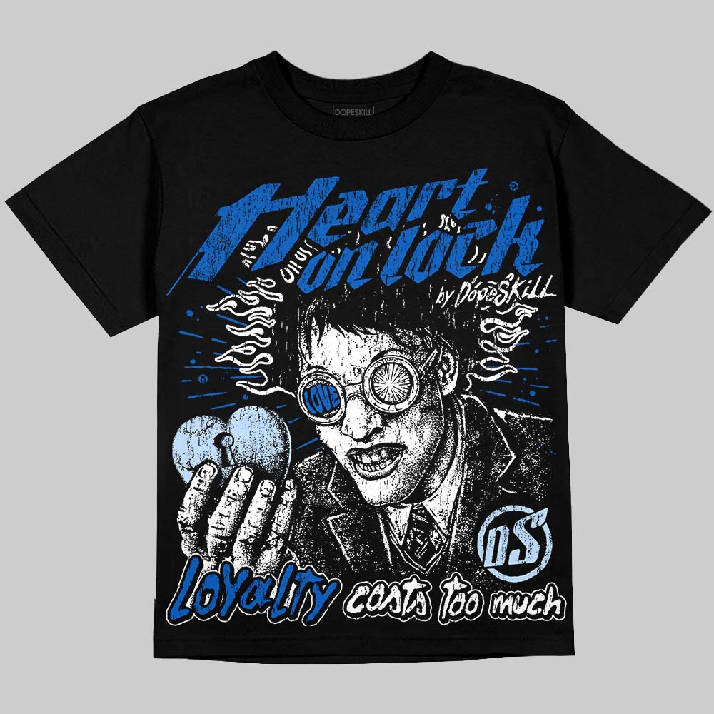 Jordan 11 "Space Jam" (2026) DopeSkill Oversize Print T-Shirt Heart On Lock Graphic Streetwear - Black