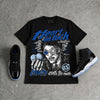 Space Jam 11s 2026 DopeSkill Oversize Print T-Shirt Heart On Lock Graphic