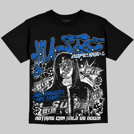 Jordan 11 "Space Jam" (2026) DopeSkill Oversize Print T-Shirt No Money No Lust Graphic Streetwear - Black