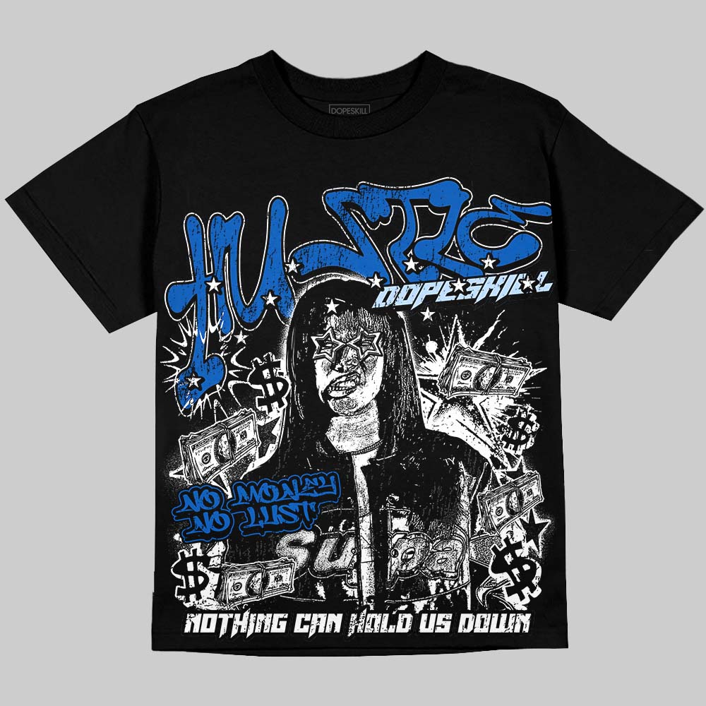 Jordan 11 "Space Jam" (2026) DopeSkill Oversize Print T-Shirt No Money No Lust Graphic Streetwear - Black