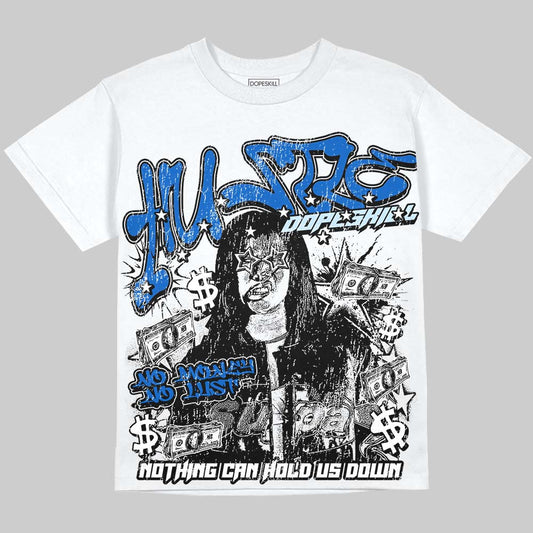 Jordan 11 "Space Jam" (2026) DopeSkill Oversize Print T-Shirt No Money No Lust Graphic Streetwear - White