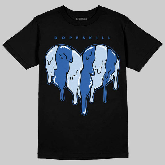 Jordan 11 "Space Jam" (2026) DopeSkill T-Shirt Slime Drip Heart Graphic Streetwear - Black