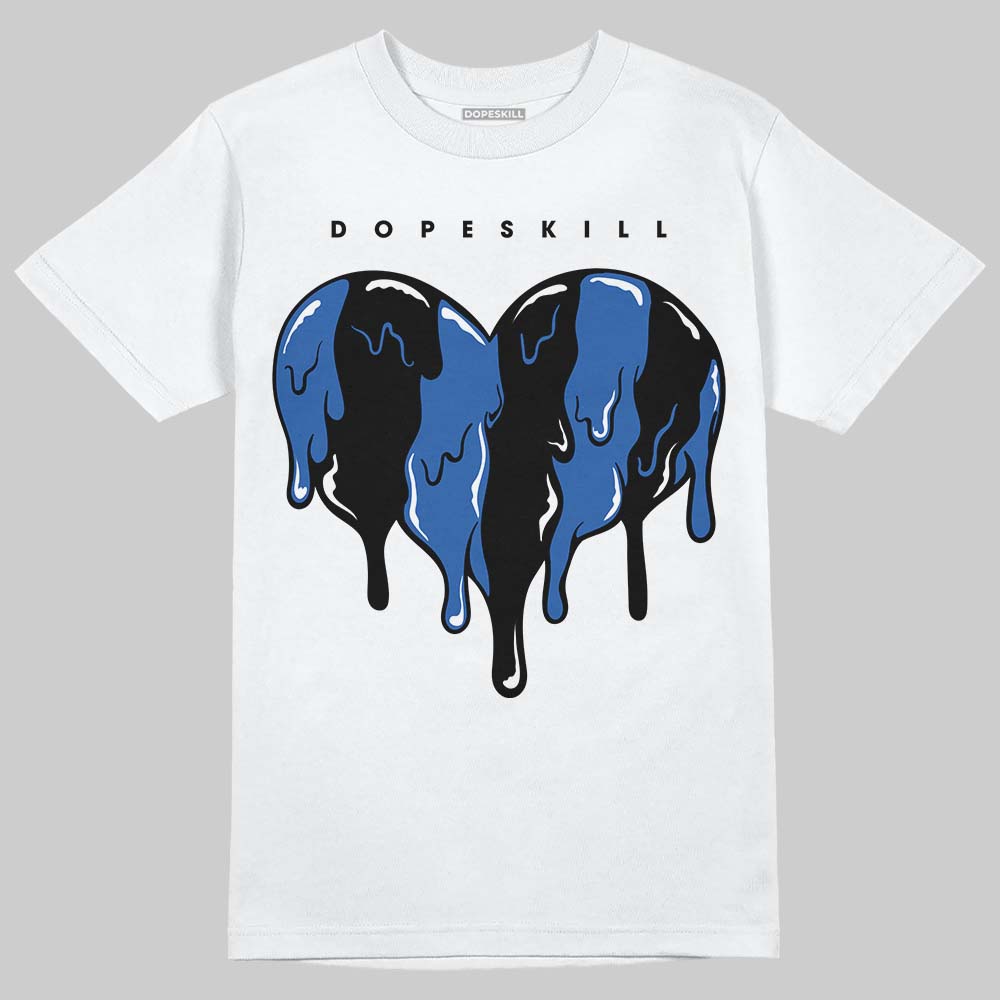 Jordan 11 "Space Jam" (2026) DopeSkill T-Shirt Slime Drip Heart Graphic Streetwear - White