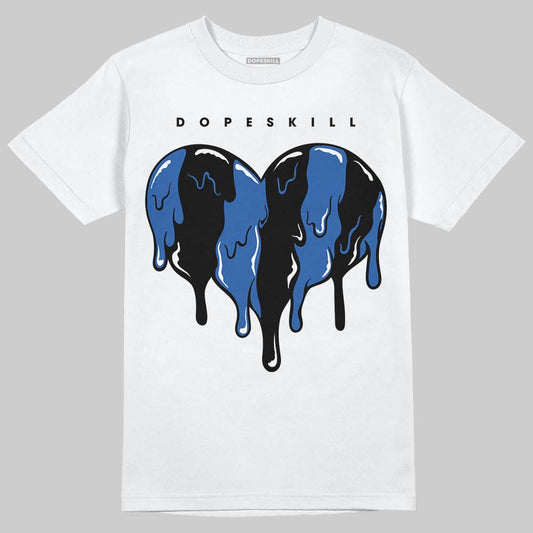 Jordan 11 "Space Jam" (2026) DopeSkill T-Shirt Slime Drip Heart Graphic Streetwear - White