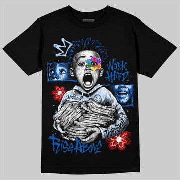 Jordan 11 "Space Jam" (2026) DopeSkill T-Shirt Work Hard Rise Above Graphic Streetwear - Black