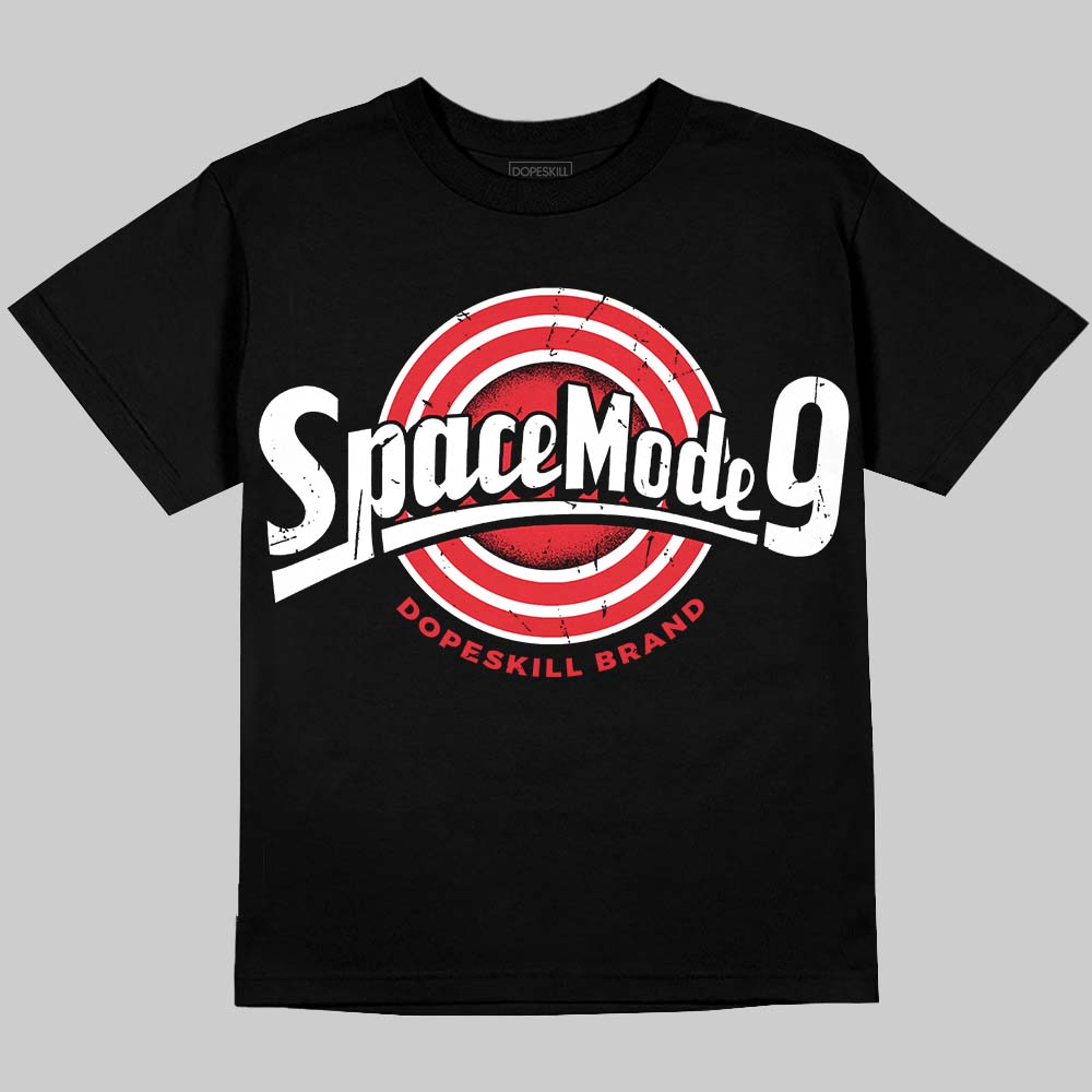 Jordan 9 Space Jam DopeSkill Oversize Print T-Shirt Space Mode 9 Graphic Streetwear - Black
