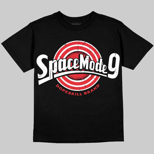 Jordan 9 Space Jam DopeSkill Oversize Print T-Shirt Space Mode 9 Graphic Streetwear - Black