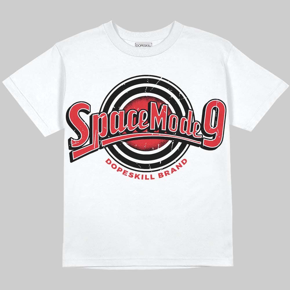 Jordan 9 Space Jam DopeSkill Oversize Print T-Shirt Space Mode 9 Graphic Streetwear - White