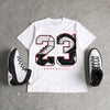 Space Jam 9s DopeSkill T-Shirt 23 with 9s Pattern Graphic