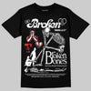 Jordan 9 Space Jam DopeSkill T-Shirt Broken Bones Graphic Streetwear - Black