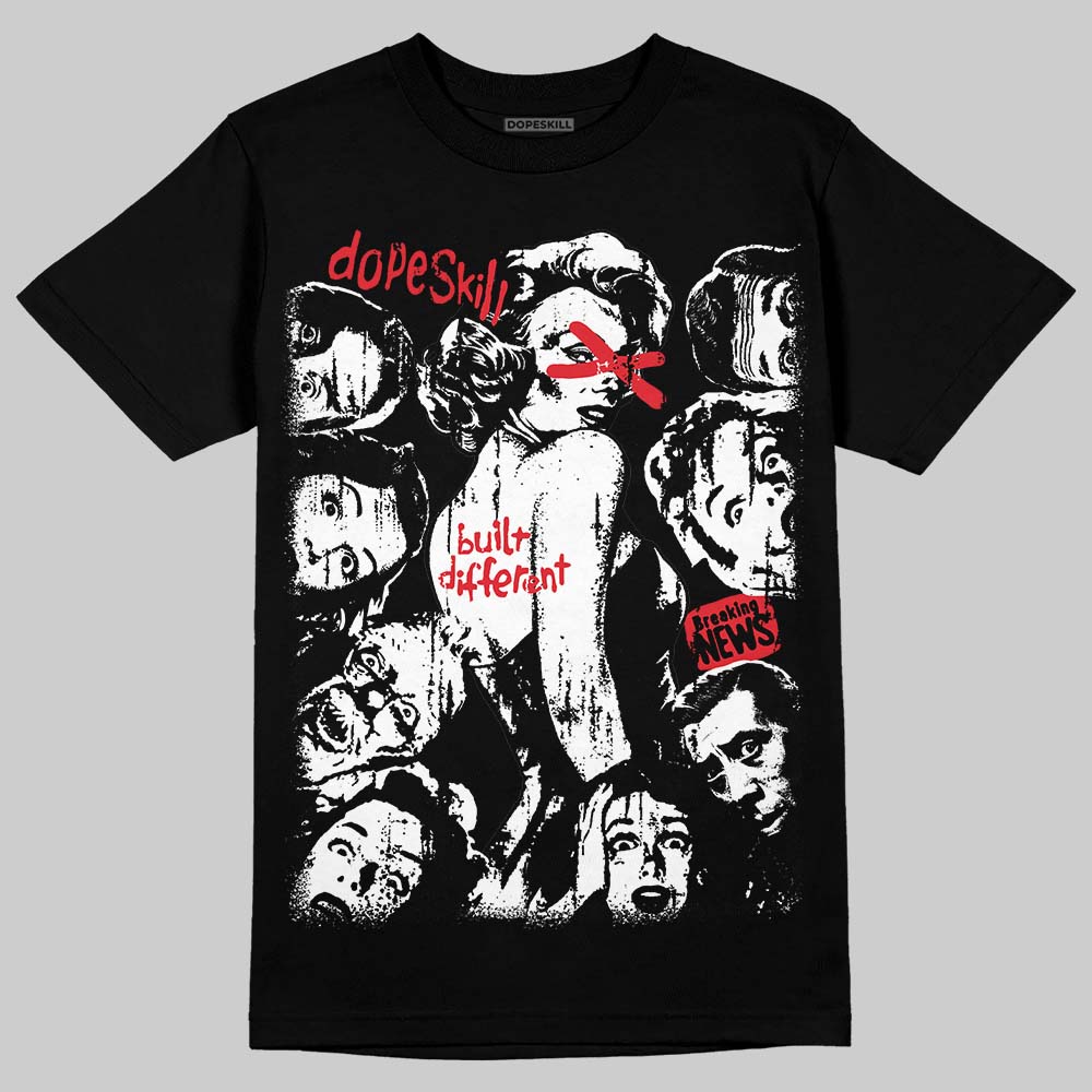 Jordan 9 Space Jam DopeSkill T-Shirt Built Different Graphic Streetwear - Black