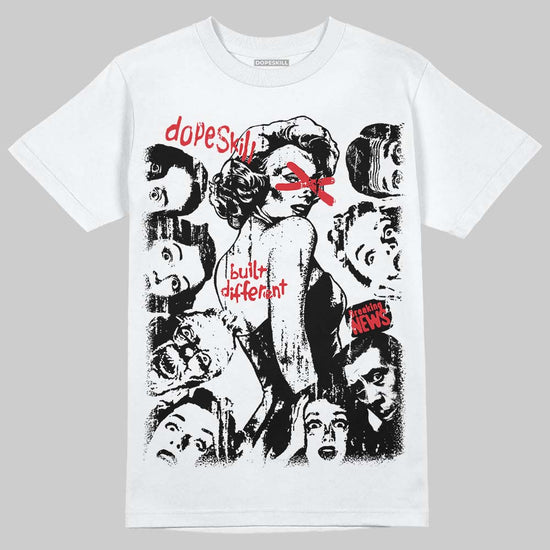 Jordan 9 Space Jam DopeSkill T-Shirt Built Different Graphic Streetwear - White