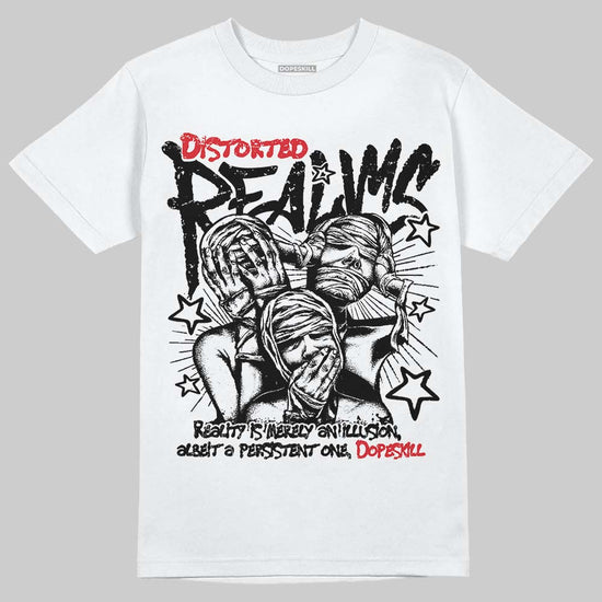 Jordan 9 Space Jam DopeSkill T-Shirt Distorted Realms Graphic Streetwear - White