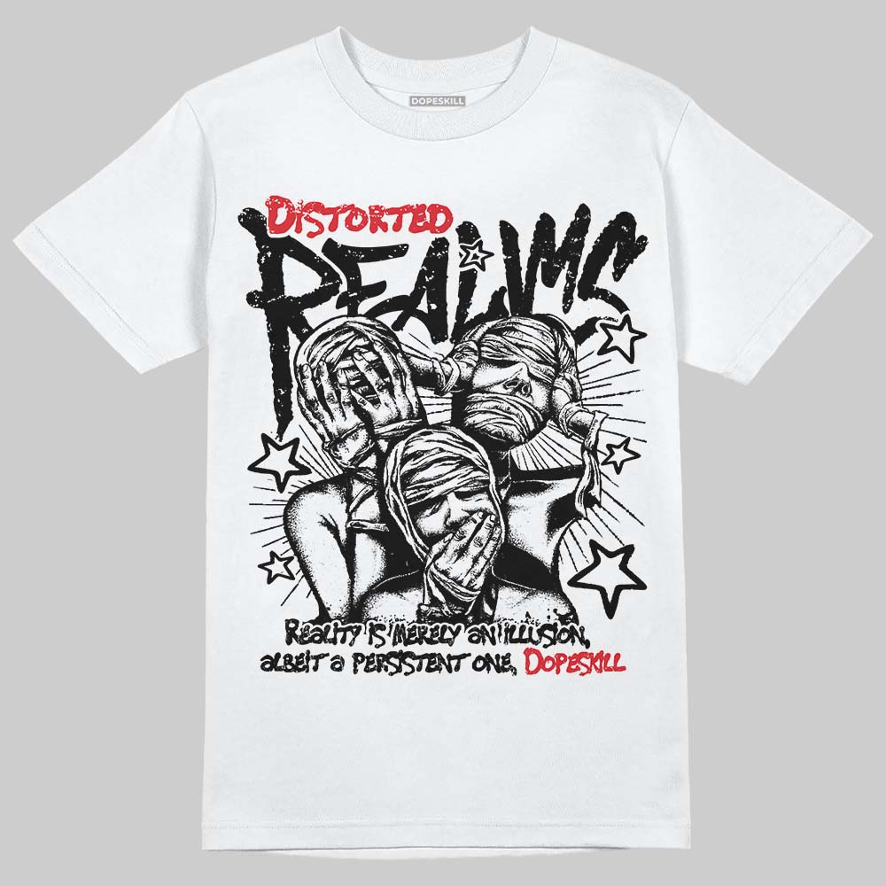Jordan 9 Space Jam DopeSkill T-Shirt Distorted Realms Graphic Streetwear - White
