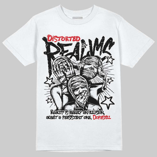 Jordan 9 Space Jam DopeSkill T-Shirt Distorted Realms Graphic Streetwear - White