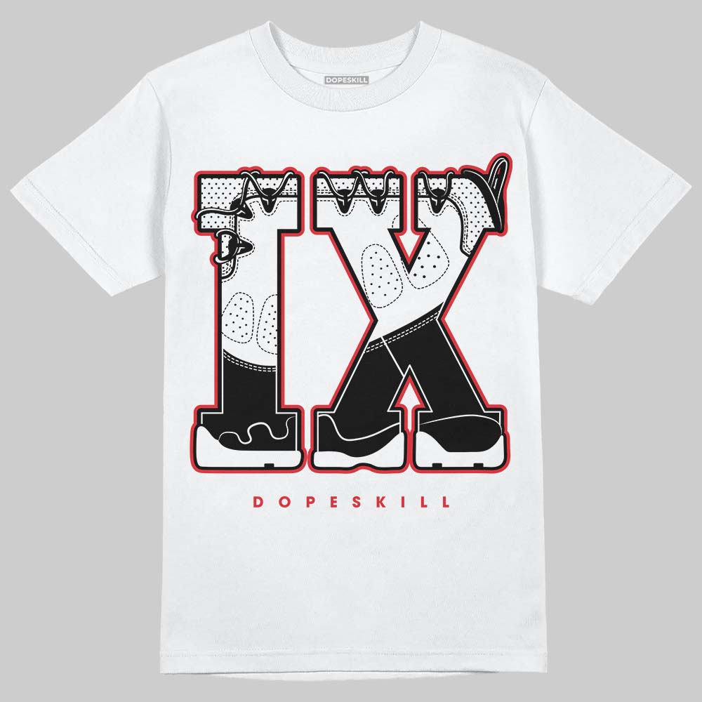 Jordan 9 Space Jam DopeSkill T-Shirt IX Jordan 9 Graphic Streetwear - White