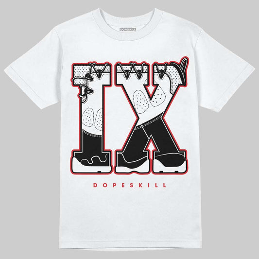 Jordan 9 Space Jam DopeSkill T-Shirt IX Jordan 9 Graphic Streetwear - White