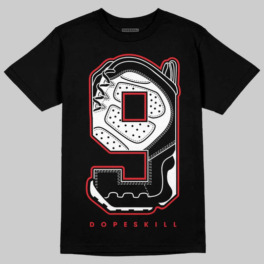 Jordan 9 Space Jam DopeSkill T-Shirt No.9 Graphic Streetwear - Black