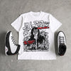 Space Jam 9s DopeSkill Oversize Print T-Shirt No Money No Lust Graphic