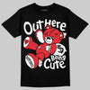 Jordan 9 Space Jam DopeSkill T-Shirt Out Here Being Cute Graphic Streetwear - Black