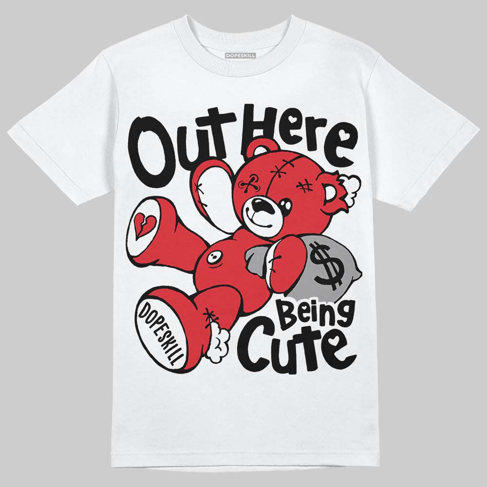 Jordan 9 Space Jam DopeSkill T-Shirt Out Here Being Cute Graphic Streetwear - White