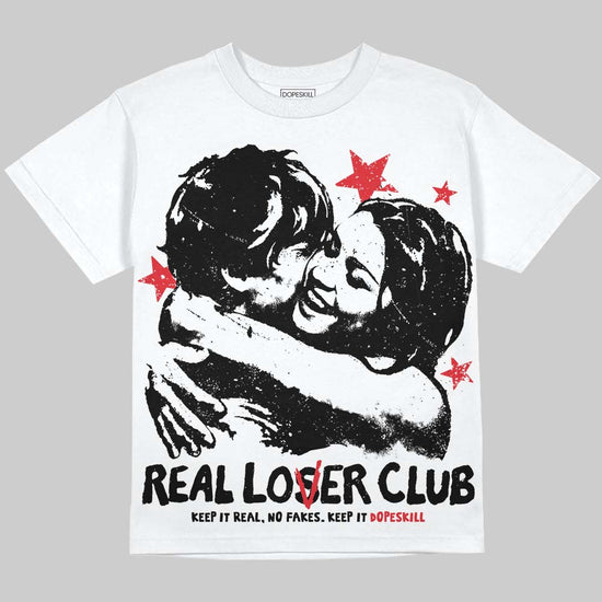 Jordan 9 Space Jam DopeSkill Oversize Print T-Shirt Real Lover Club Graphic Streetwear - White