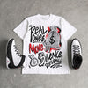 Space Jam 9s DopeSkill T-Shirt Real Ones Move In Silence Graphic