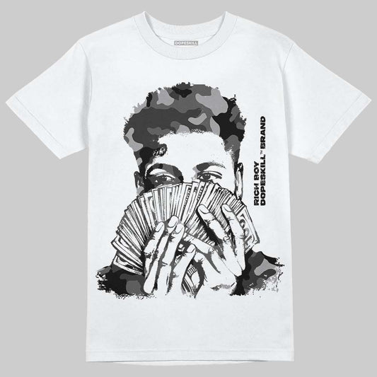 Jordan 9 Space Jam DopeSkill T-Shirt Rich Boy Camo Graphic Streetwear - White