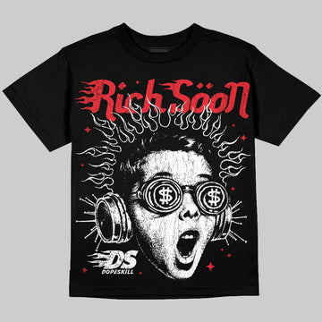 Jordan 9 Space Jam DopeSkill Oversize Print T-Shirt Rich Soon Graphic Streetwear - Black