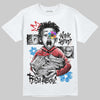 Jordan 9 Space Jam DopeSkill T-Shirt Work Hard Rise Above Graphic Streetwear - White