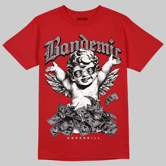 Jordan 4 Retro Toro Bravo DopeSkill T-Shirt Bandemic Graphic Streetwear - Red