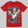 Jordan 4 Retro Toro Bravo DopeSkill T-Shirt Bandemic Graphic Streetwear - Red