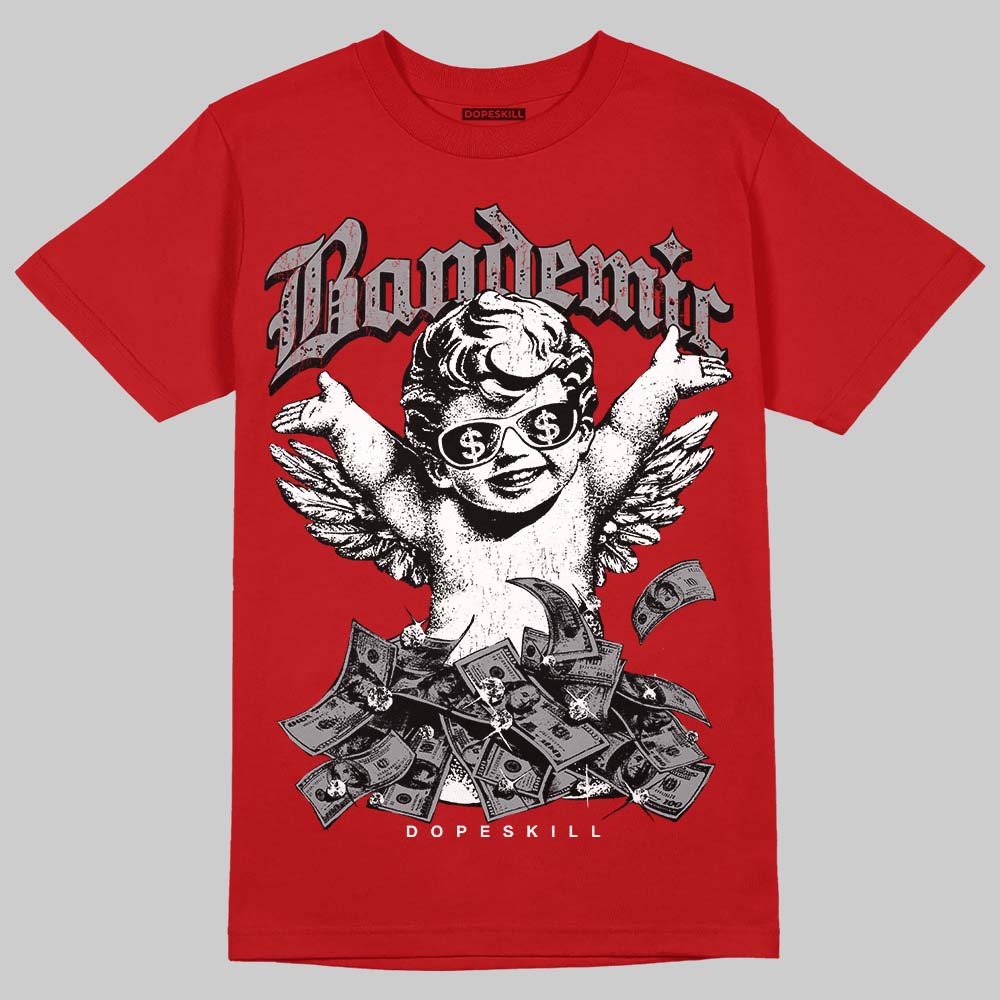 Jordan 4 Retro Toro Bravo DopeSkill T-Shirt Bandemic Graphic Streetwear - Red