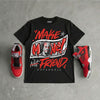 Toro Bravo 4s DopeSkill T-Shirt Make Money Not Friend Typo Graphic