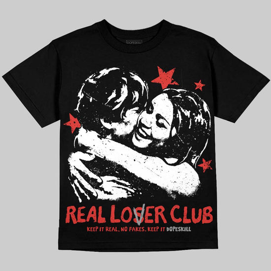 Jordan 4 Retro Toro Bravo DopeSkill Oversize Print T-Shirt Real Lover Club Graphic Streetwear - Black