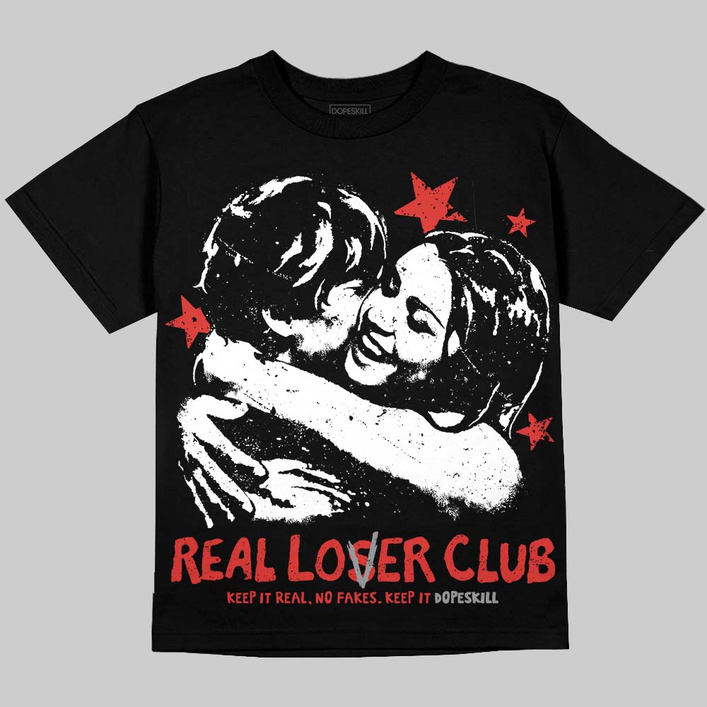 Jordan 4 Retro Toro Bravo DopeSkill Oversize Print T-Shirt Real Lover Club Graphic Streetwear - Black